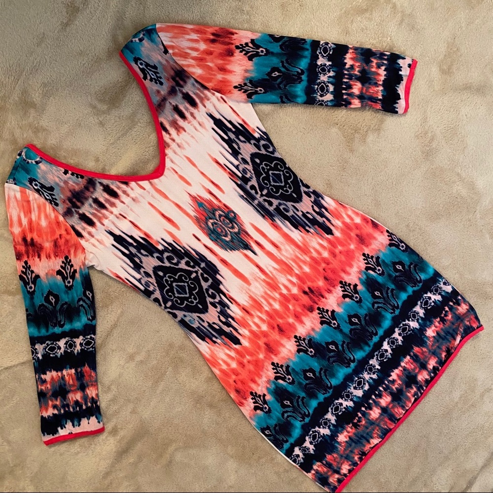 Pink Owl 3/4 Sleeve Bodycon Dress